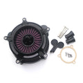 Black CNC Turbine Air Cleaner Intake Filter System For Softail Touring 2014-2015