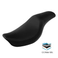 Black Driver Passenger Gel Seat Fit For Harley Dyna Fat Bob FXD FXDWG 2006-2017