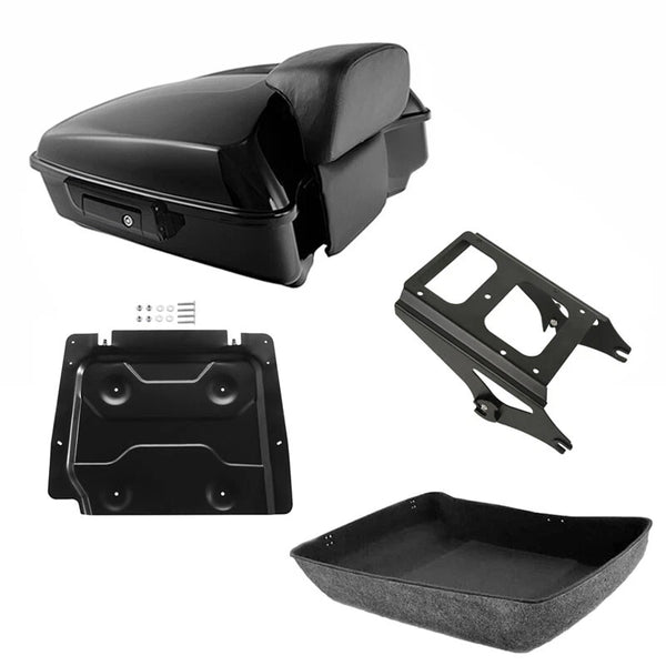 Chopped Trunk Backrest Mount Plate Fit For Harley Davidson Touring 09-2013