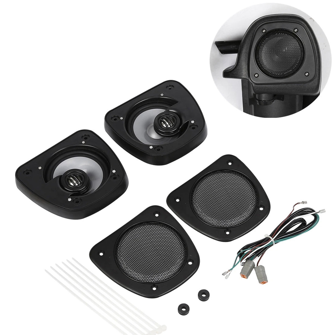 Audio Lower Fairing Speakers Kit For Harley Touring Electra Glide Flht 2006-2013