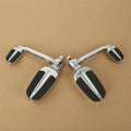 Chrome Slipstream Foot Pegs W/Heel Rest Fit For Harley Softail Dyna Sportster XL