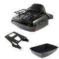 King Trunk Luggage Backrest Mount Rack Tail Light Fit For Harley Touring 14-2026