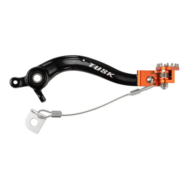 Tusk Aluminum Brake Pedal Orange Tip For GASGAS MC 125 2021-2023
