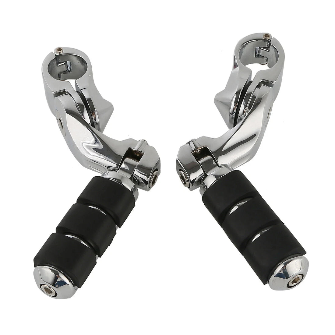 1 1/4" Highway Bar Short Angled Footpeg Peg Mount Fit For Harley Touring Softail