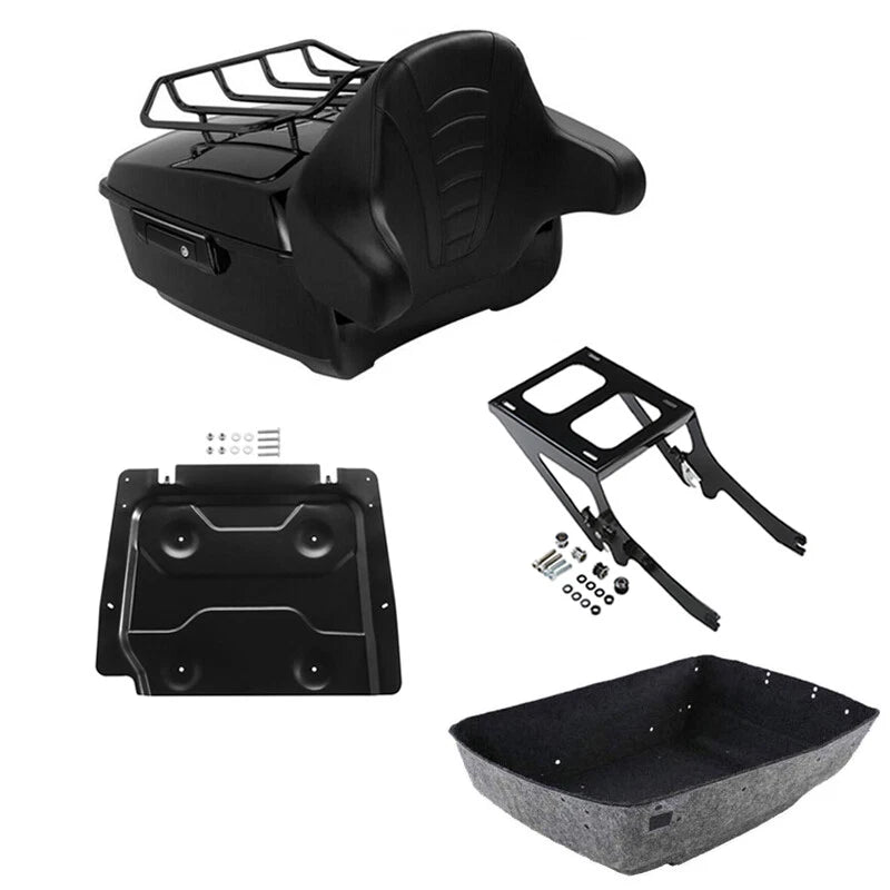 King Trunk Pad Mount Rack Plate Fit For Harley Deluxe Flde Flhc Flhcs 2018-2026