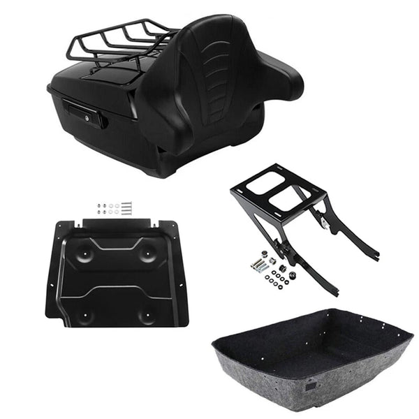 King Trunk Pad Mount Rack Plate Fit For Harley Deluxe Flde Flhc Flhcs 2018-2026