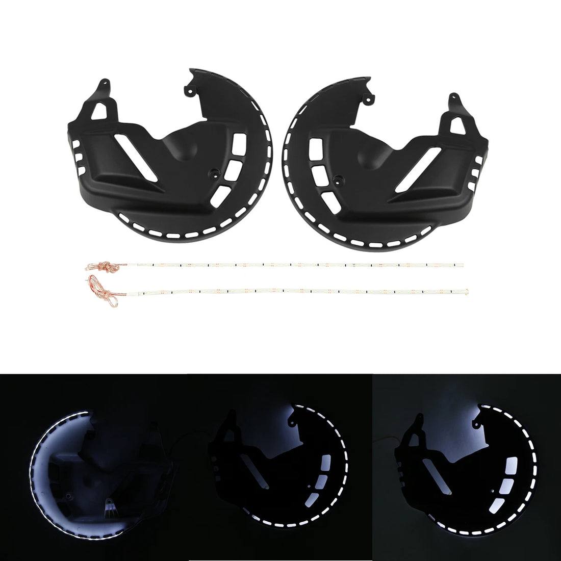 Brake Rotor Covers LED White Light Fit For Honda Goldwing GL1800 GL 1800 01-17