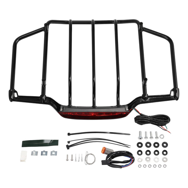 LED Light Trunk Luggage Rack Fit For Harley Touring Road King Touring 1993-2013