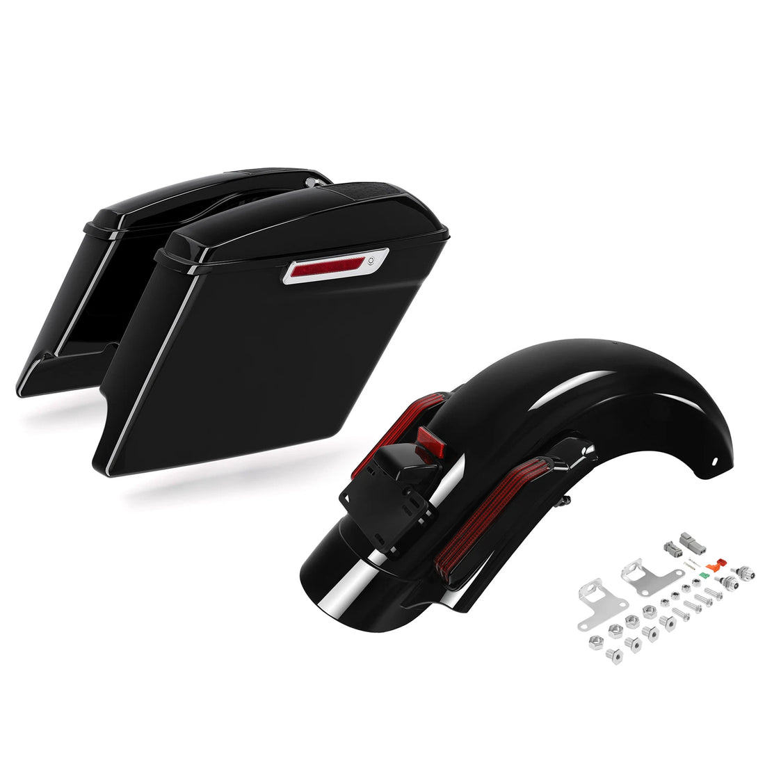 Stretched Saddlebags 6x9" Speaker Lid & Rear Fender Fit For Harley Touring 14-Up