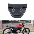 Black PU Leather Saddle Bag Luggage Tool Side Bag For Honda Cafe Racer Custom