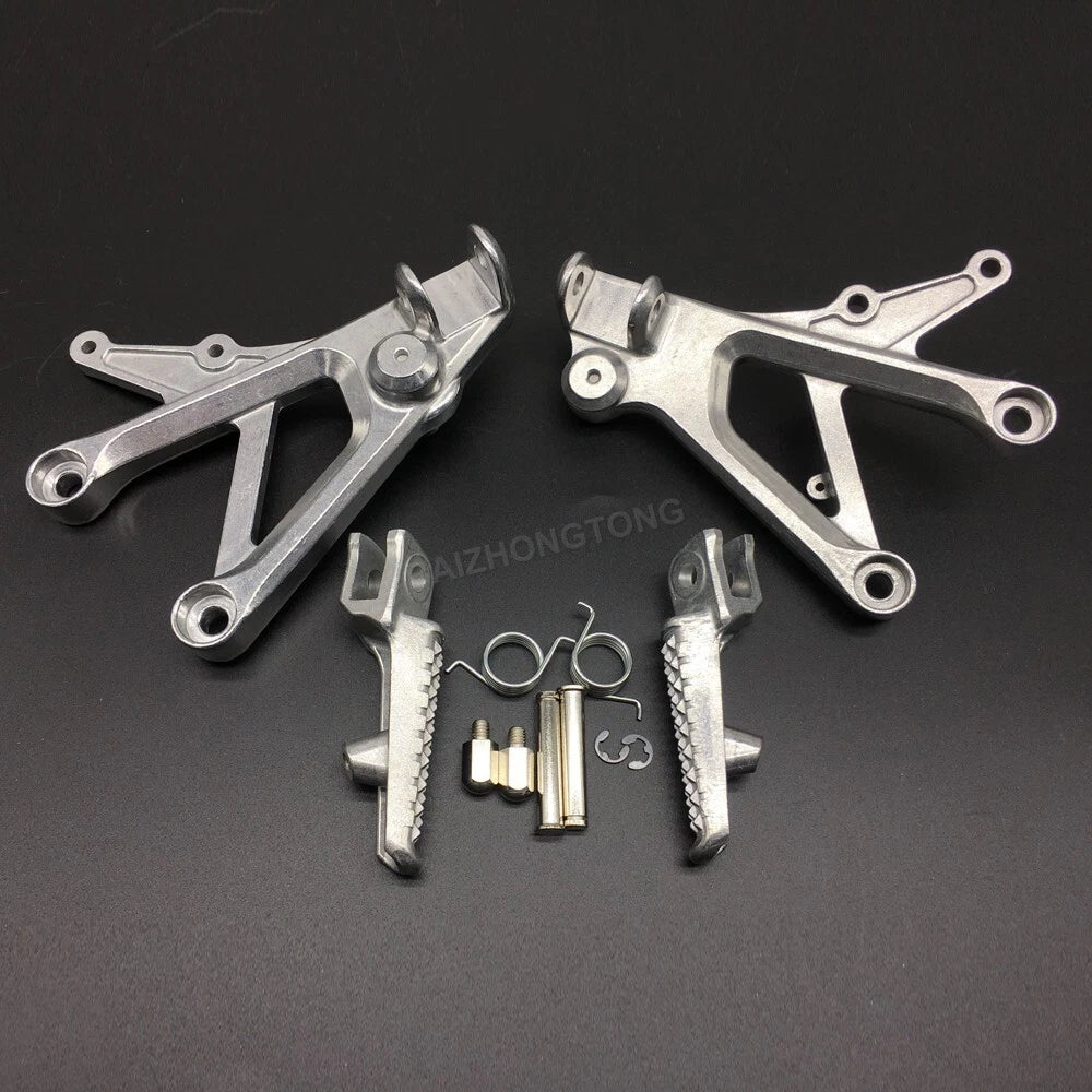 Front Foot Peg Driver Pedal Silver Fit For Honda CBR600F4 CBR600F4i 1999-2005 06