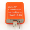 2 Pin Speed Adjustable LED Indicator Flasher Relay Resistor Fix Flash Motorcycle