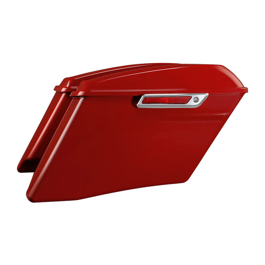 4" Stretched Hard Saddlebags Fit For Harley Touring Road King 14-24 Wicked Red