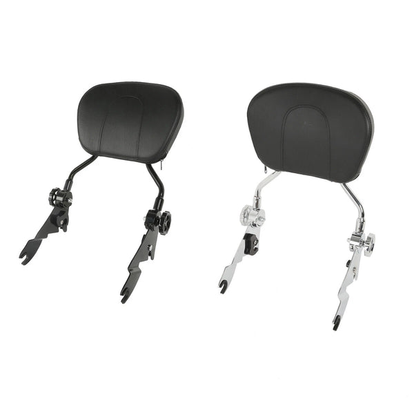 Chrome/Black Adjustable Backrest Sissy Bar Fit For Harley Road Glide 2009-2025