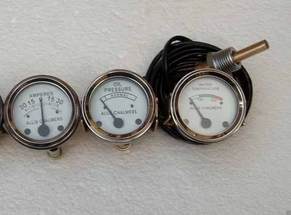 for Allis Chalmers Temp Oil Pr Amp Gauge Set- WD45 Dsl, D15 Dsl, D17 Dsl, D19