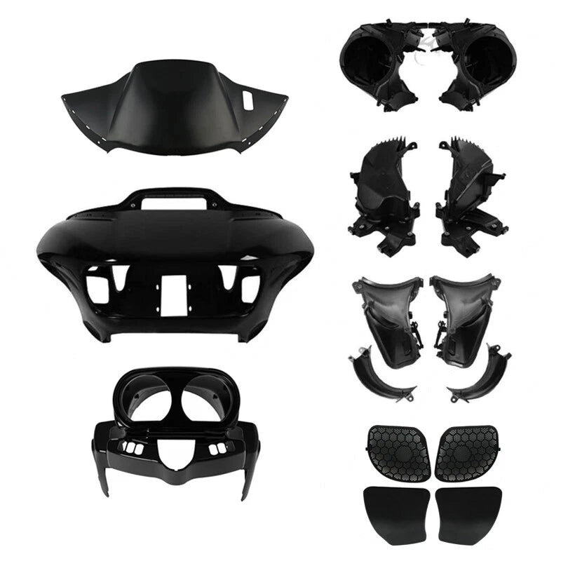Black Fairings Speaker Box Air Duct Instrument Housing Fit For Road Glide 15-23