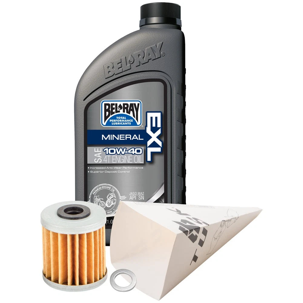 Tusk 4-Stroke Oil Change Kit Bel-Ray Exl 10W-40 For Kawasaki KX450F 2016-2018