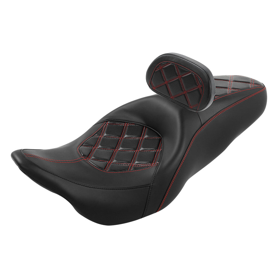 Black Driver Passenger Seat Rider Backrest Fit For Harley Touring Flht 2009-2023