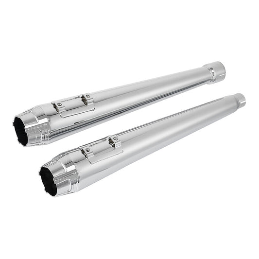 4" Slip on Megaphone Mufflers Exhaust Fit For Harley Road Street Glide 2017-2020