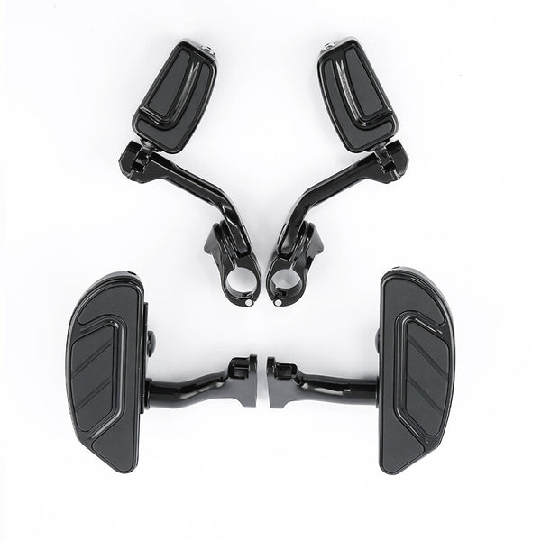 Passenger Footboard Kit Highway Footpegs Long Mount Fit For Harley Touring 93-25