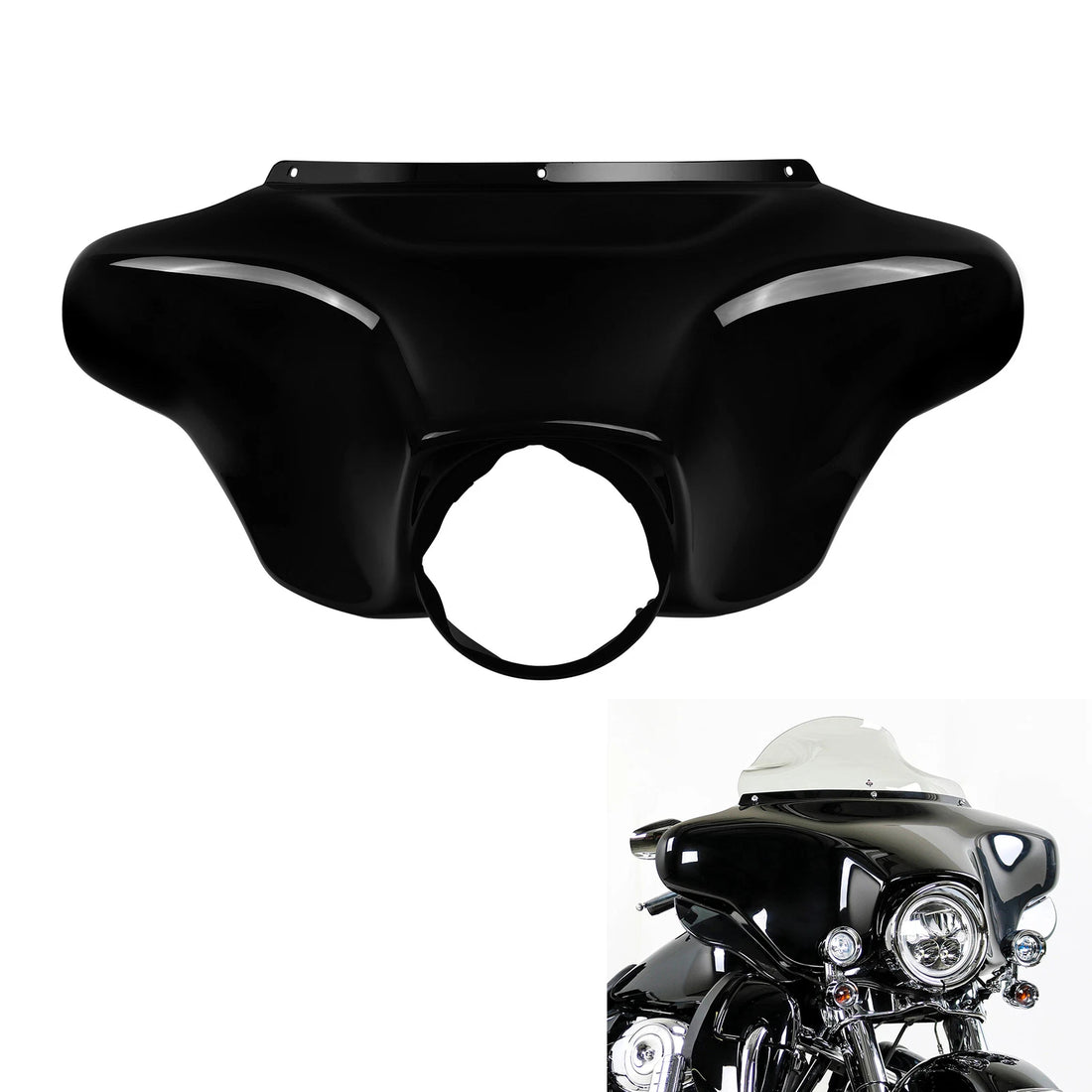 Vivid Black Front Batwing Outer Fairing Cowl Fit For Harley Electra Glide 96-13