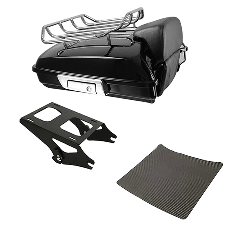Black Razor Trunk Mount Rack Fit For Harley Touring Road King Street Glide 14-26