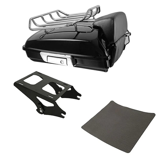 Black Razor Trunk Mount Rack Fit For Harley Touring Road King Street Glide 14-26