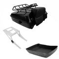 Chopped Trunk Backrest Pad Rack Mount Fit For Harley Fat Boy Flstf 2008-17