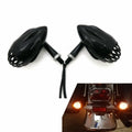 Motorcycle Black ABS Grill Bullet Turn Signal Indicator Light For Harley Custom