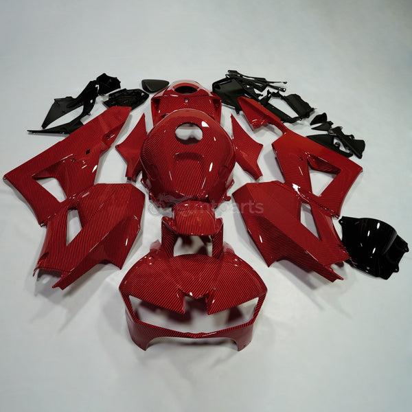 Red Black Carbon Fiber Fairing Kit for Honda CBR600RR 2013-2025 Painted Bodywork