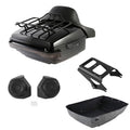 King Trunk Backrest Mount Rack Light Speakers Fit For Harley Electra Glide 09-13