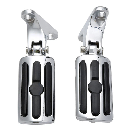 Chrome Rear Passenger Footpegs Mount Fit For Harley Touring Road King 1993-2025
