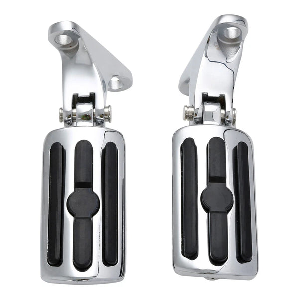 Chrome Rear Passenger Footpegs Mount Fit For Harley Touring Road King 1993-2025