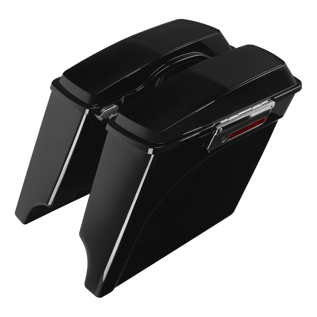 5" Stretched Extended Hard Saddlebags Speaker Lid Fit For 1993-13 Harley Touring
