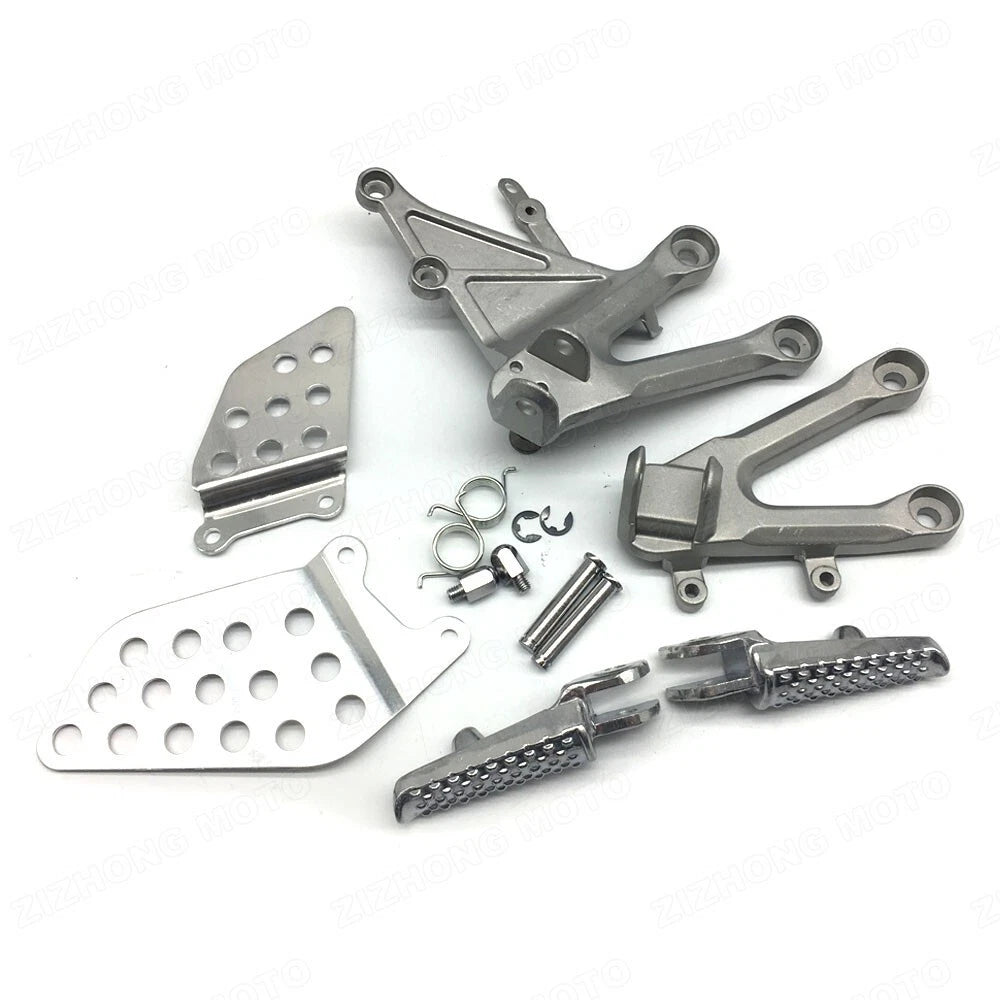 Driver Front Footrests Foot Peg Bracket Silver Fit for Honda CBR1000RR 2004-2007