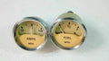 Smiths Replica Magnolia Fuel Gauge + Ampere gauge 52 mm