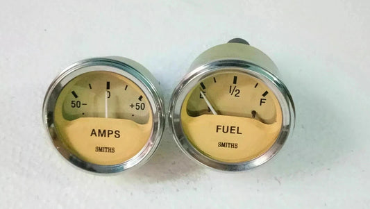 Smiths Replica Magnolia Fuel Gauge + Ampere gauge 52 mm @VD