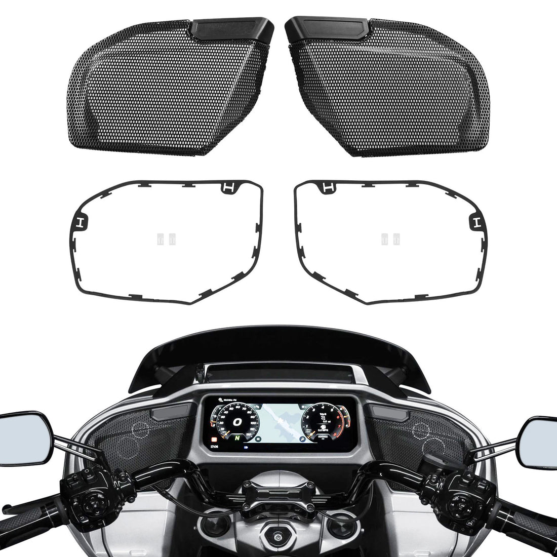 Fairing Speaker Grilles Mesh Covers Fit For Harley Cvo Road Glide Fltrxse 23-26