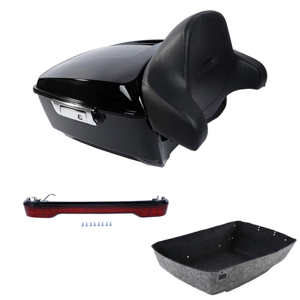 King Trunk Backrest LED Tail Light Fit For Harley Touring Road Glide 2014-2026
