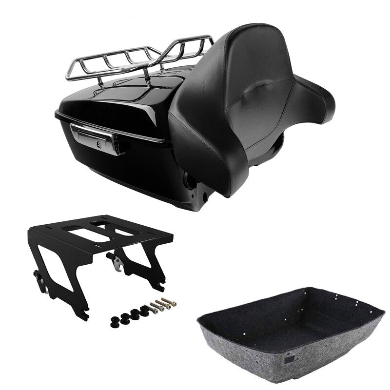 King Trunk Backrest Solo Mount Fit For Harley Low Rider ST 2018-25