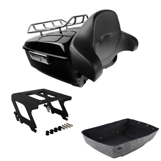 King Trunk Backrest Solo Mount Fit For Harley Low Rider ST 2018-25