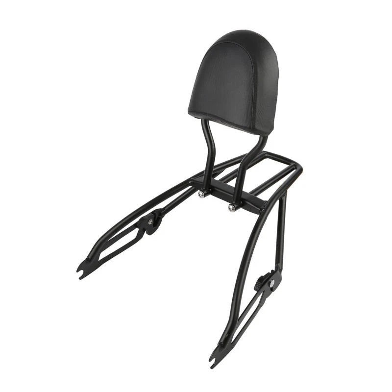 Chrome/Black Sissy Bar Luggage Rack Backrest For Harley Street 500 750 2015-2020