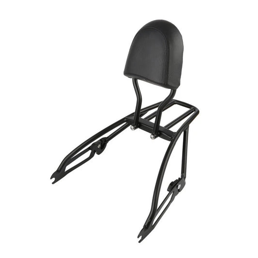 Chrome/Black Sissy Bar Luggage Rack Backrest For Harley Street 500 750 2015-2020