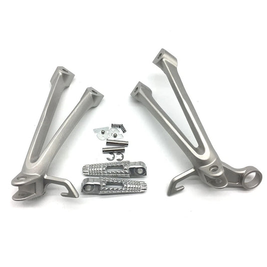 Silver Passenger Rear Foot Peg Bracket Fit for Suzuki GSXR600 GSXR750 2008-2010