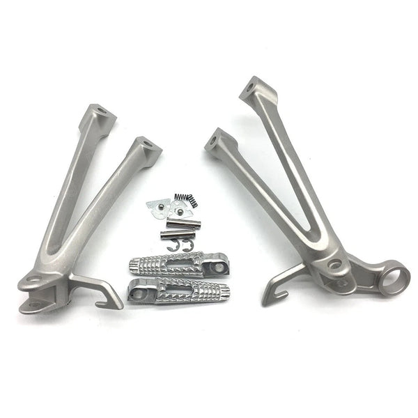 Silver Passenger Rear Foot Peg Bracket Fit for Suzuki GSXR600 GSXR750 2008-2010