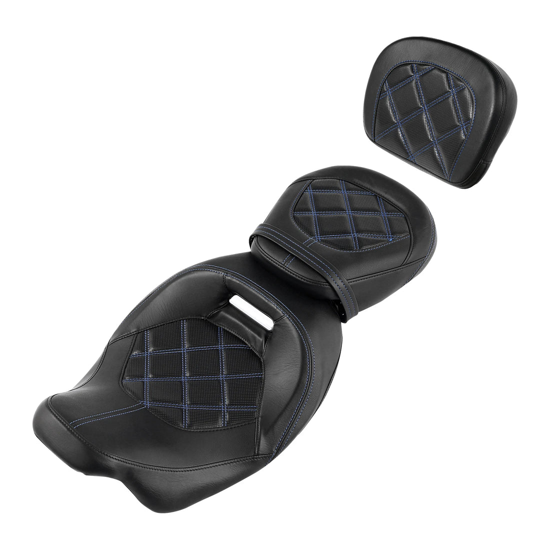 Low-Profile Driver Passenger Seats Sissy Bar Pad Fit For Harley Touring 2009-23