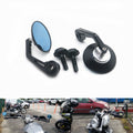 Black CNC Handlebar end Round Side Mirror M12 Bolt On For BMW S1000R R Nine T