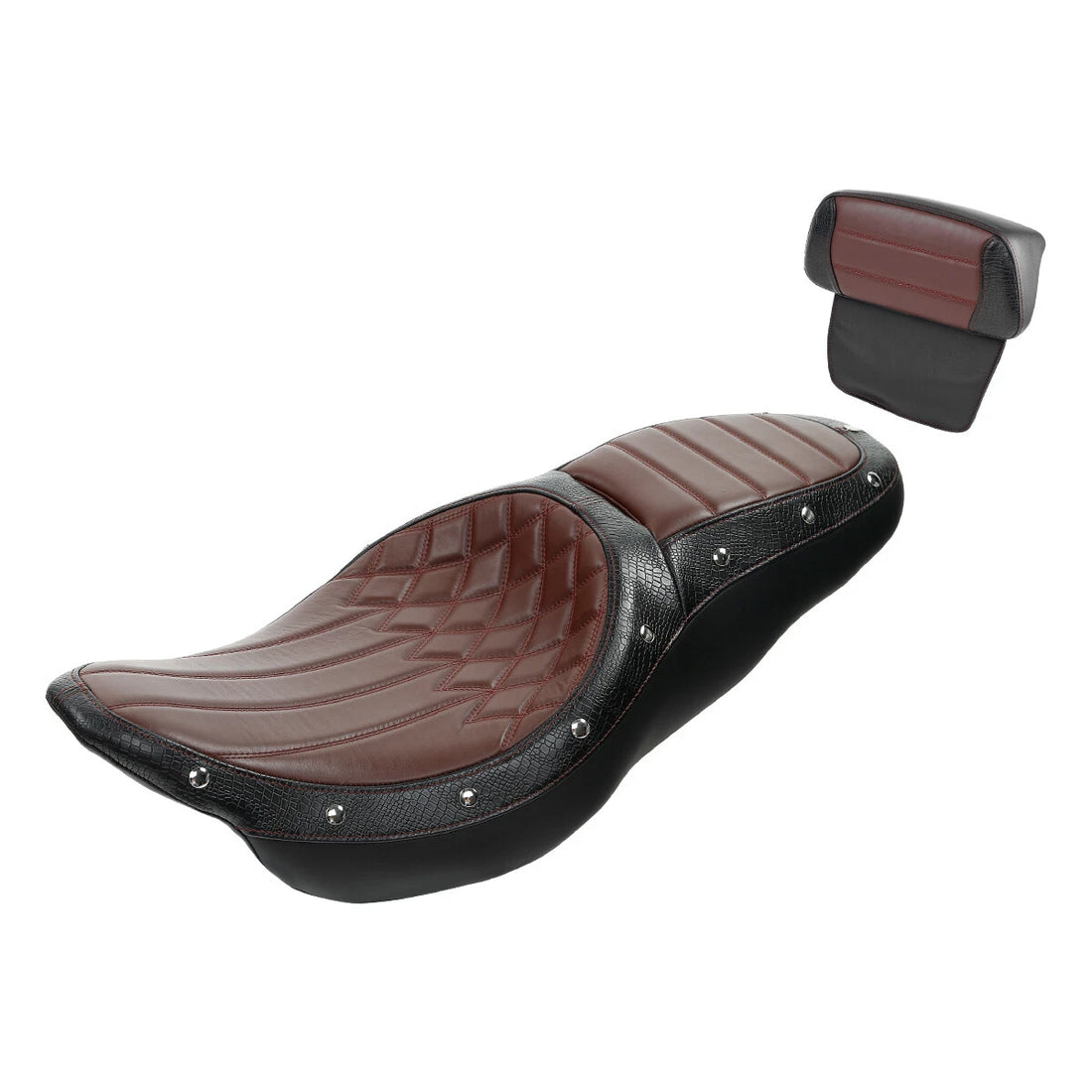 Driver Rider Passenger Seat Chopped Backrest Pad Fit For Harley Touring 14-2023