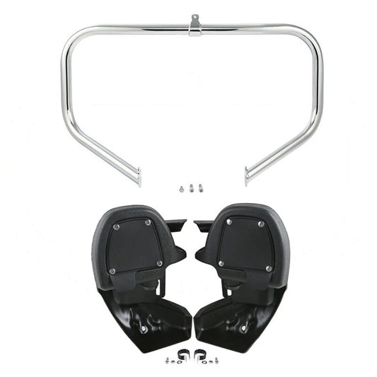 Lower Vented Leg Fairings & Engine Guard Bar Fit For Harley Road King 2009-2013