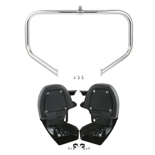 Lower Vented Leg Fairings & Engine Guard Bar Fit For Harley Road King 2009-2013